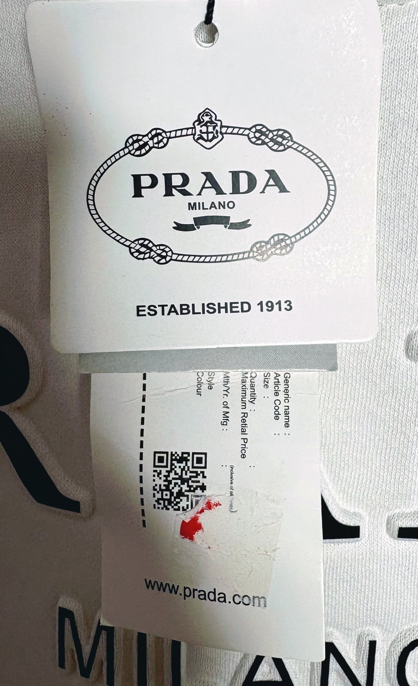 Prada Milano Luxury Essentials Hoodie – Pure White Edition