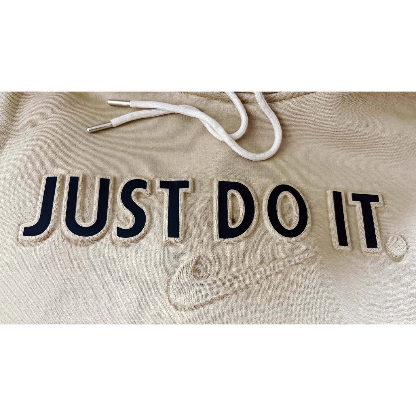 Nike Beige Luxury Hoodie – Just Do It Signature Edition