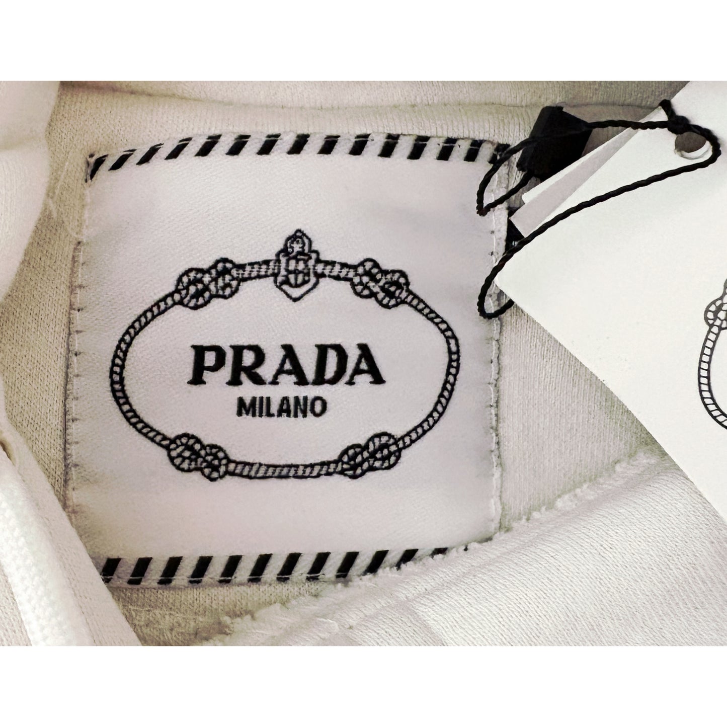 Prada Milano Luxury Essentials Hoodie – Pure White Edition