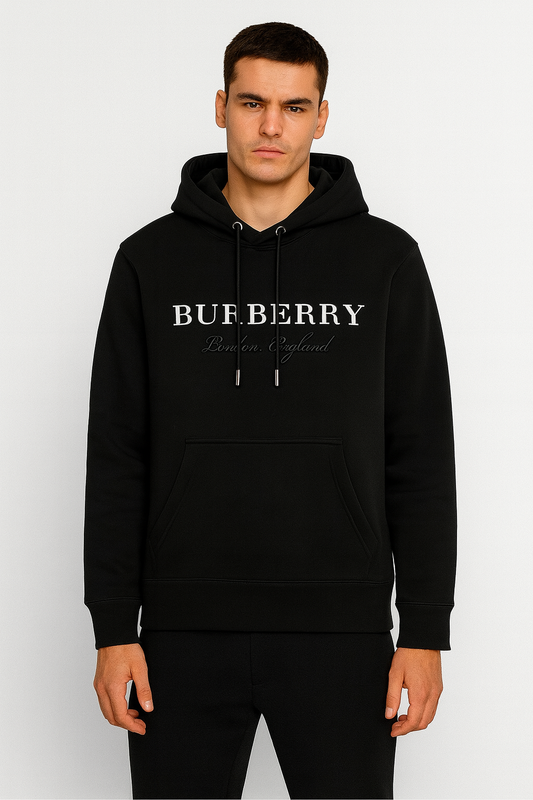 Burberry Signature Black Hoodie – Timeless London Heritage