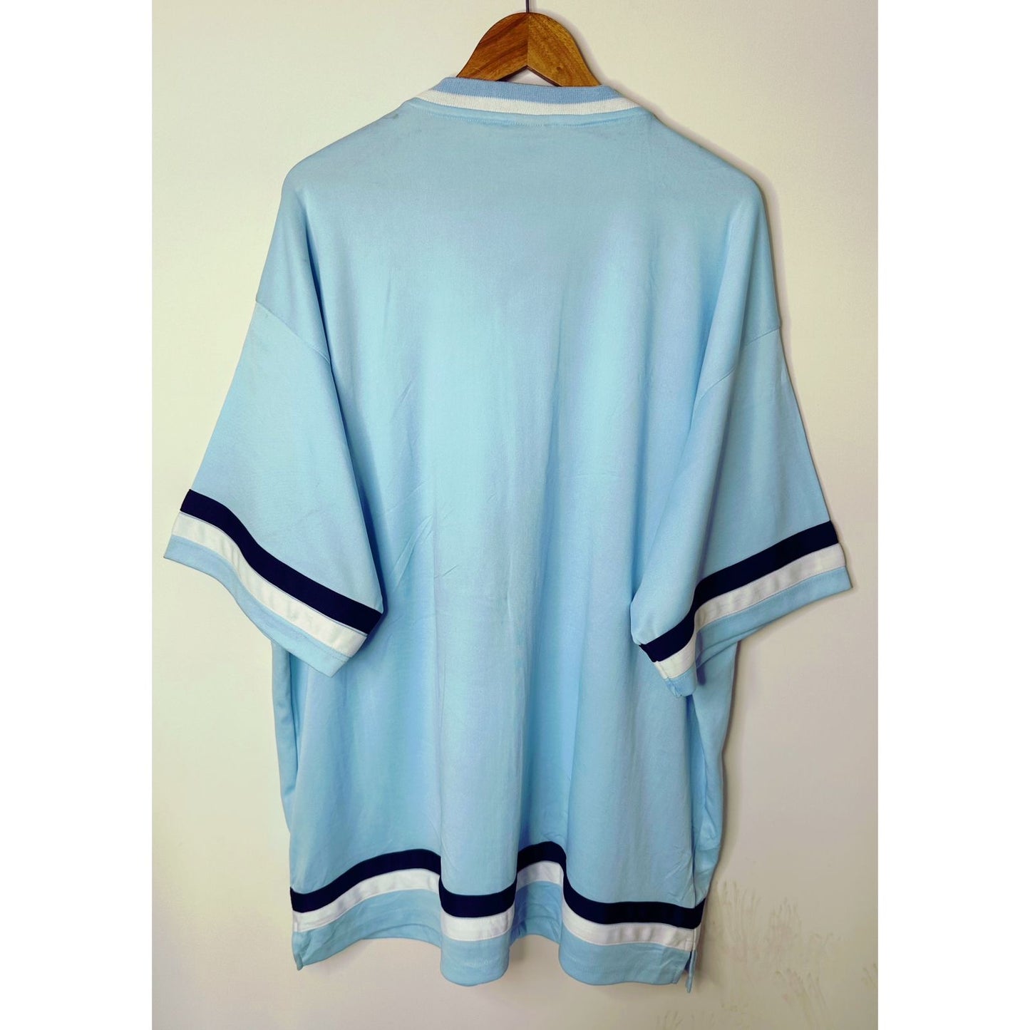 Y2K Urban Style "Carolina" Graphic Button-Up Jersey with #82