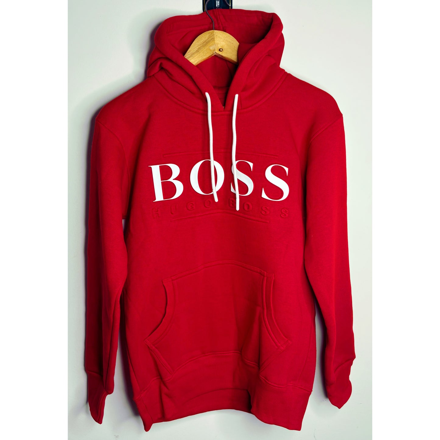 Hugo Boss Classic Red Hoodie – Luxury Essentials