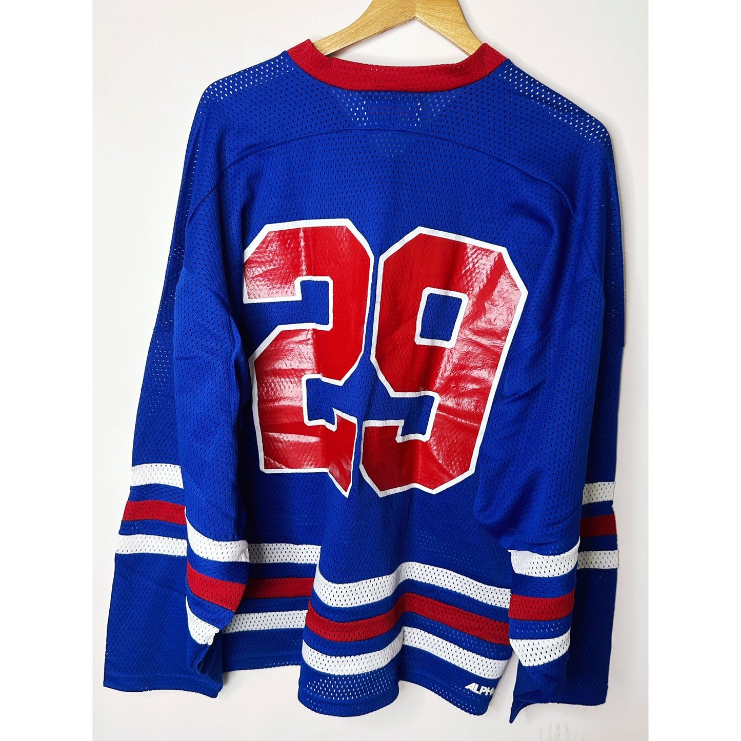 Rare Alpha Sportswear Blue Hockey Jersey - "Lombardo" Custom Graphic