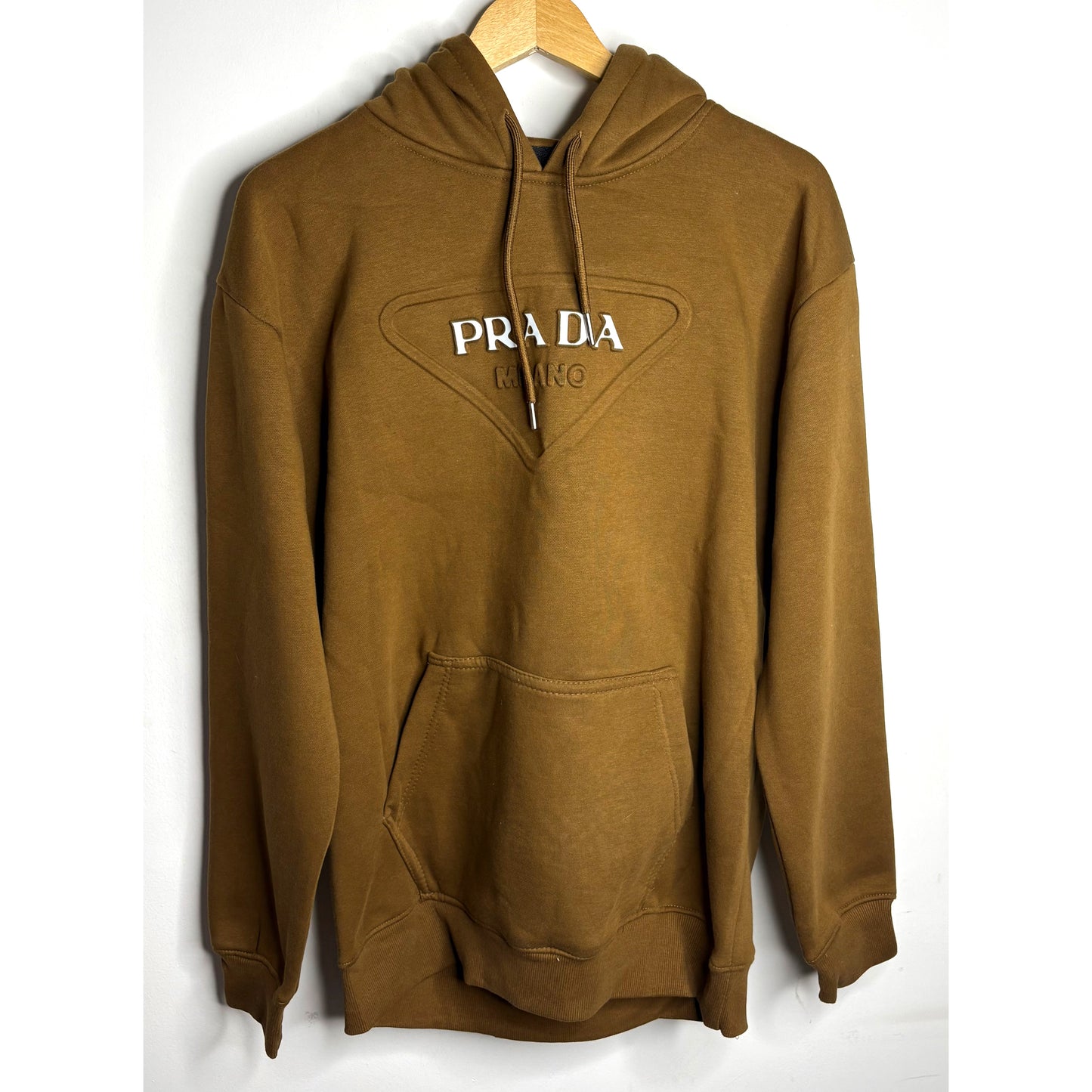 Prada Milano Camel Brown Hoodie – Timeless Designer Wear