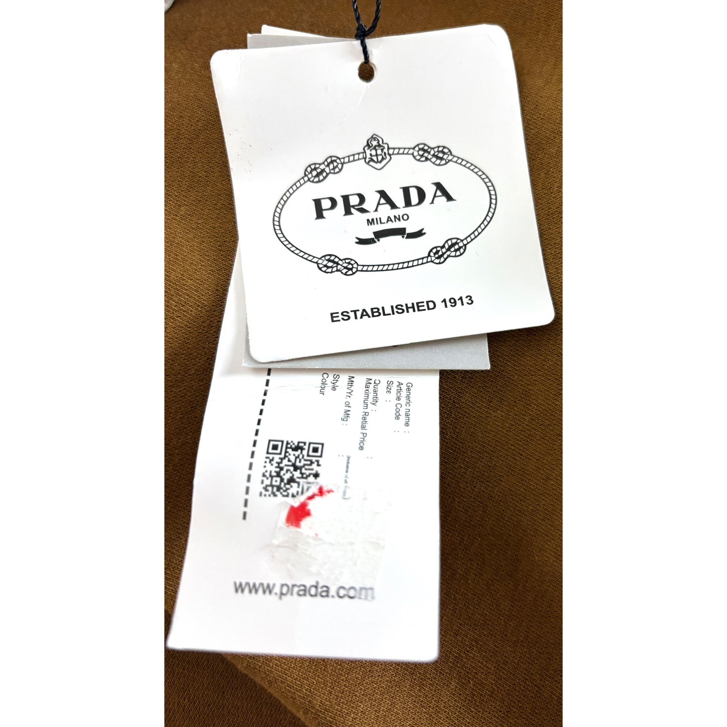 Prada Milano Camel Brown Hoodie – Timeless Designer Wear