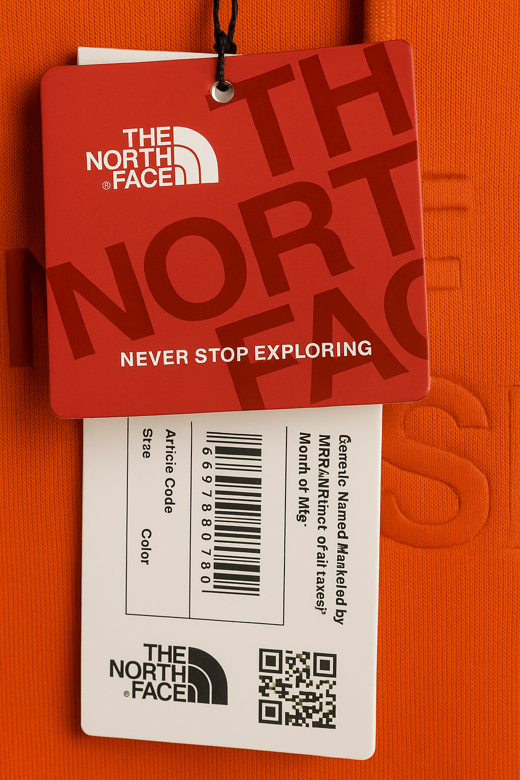The North Face Luxury Orange Hoodie – Never Stop Exploring Edition