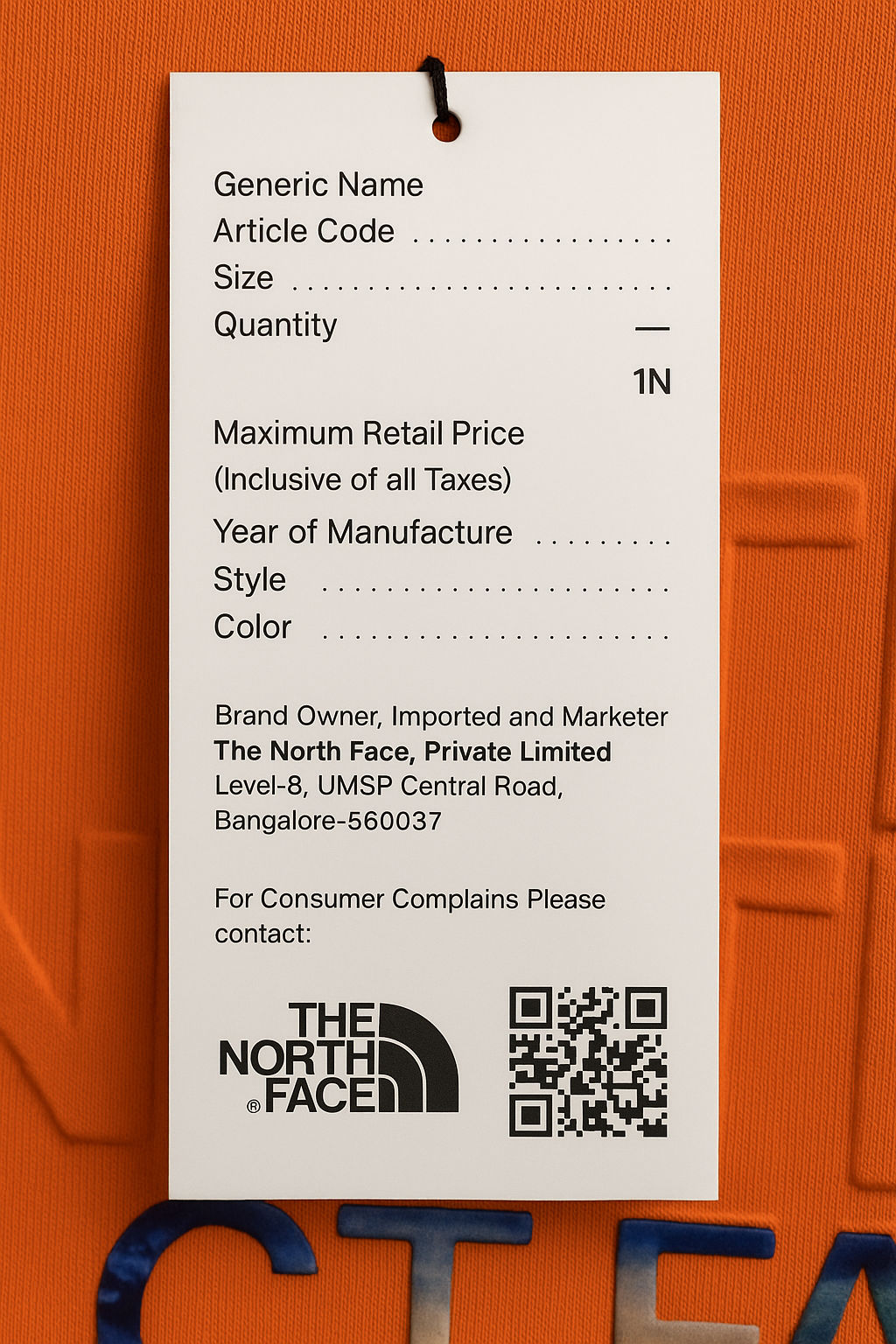 The North Face Luxury Orange Hoodie – Never Stop Exploring Edition