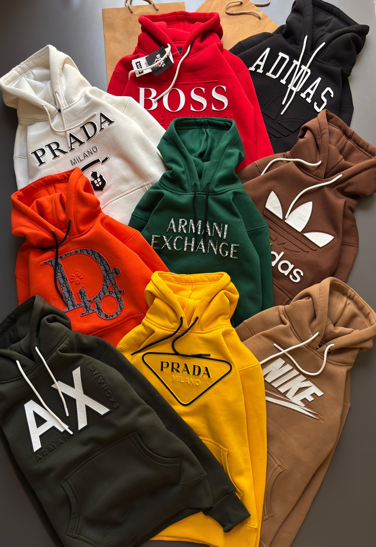 Adidas Originals Luxury Brown Hoodie – Iconic Trefoil Edition