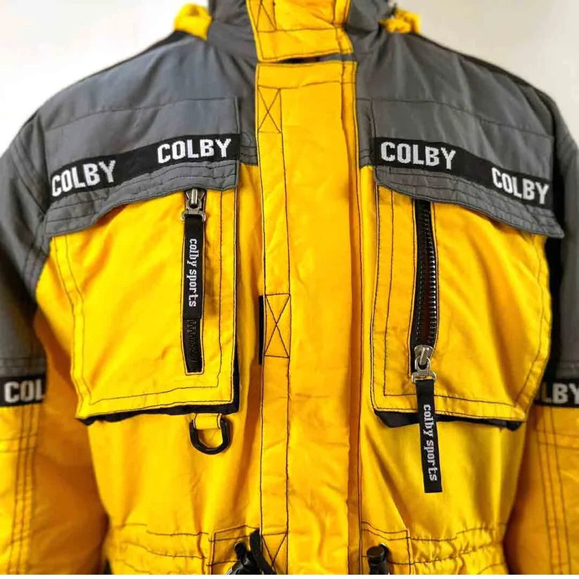 COLBY SKI TEAM YELLOW SIZE XL PREMIUM JACKET..