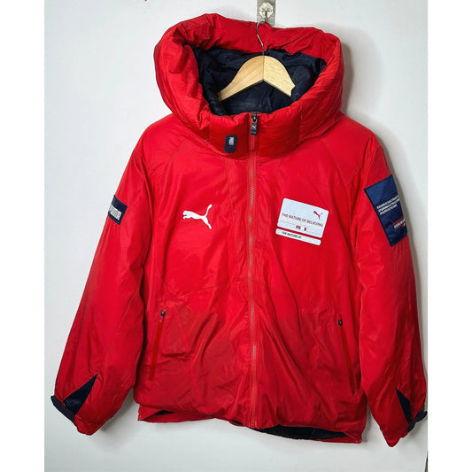 PUMA THE NATURE OF BELIEVING RED SIZE M PREMIUM PUFFER JACKET