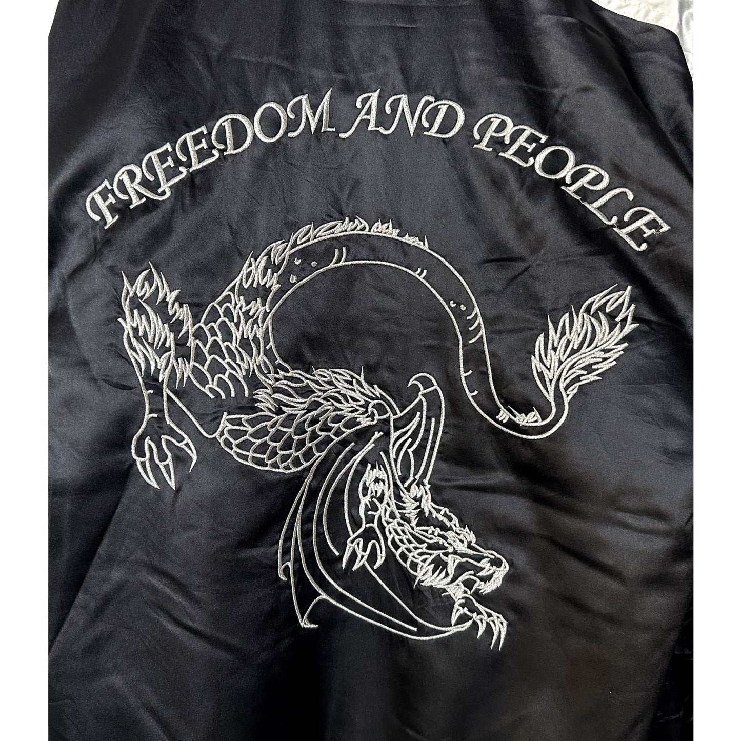 FREEDOM PEOPLE - FREEPLE BLACK SIZE XL BOMBER JACKET .