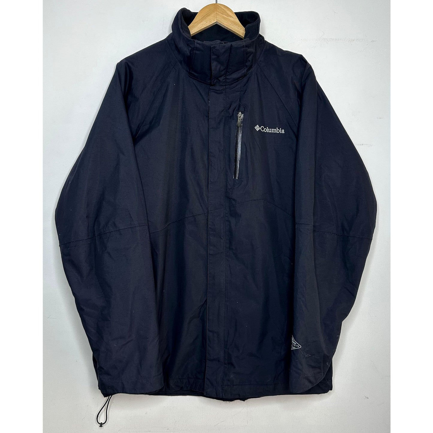 COLUMBIA BLACK SIZE- XL WINDBREAKER JACKET-