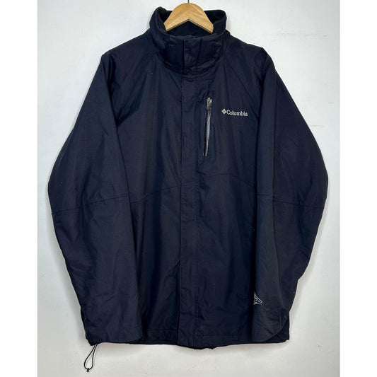 COLUMBIA BLACK SIZE- XL WINDBREAKER JACKET-