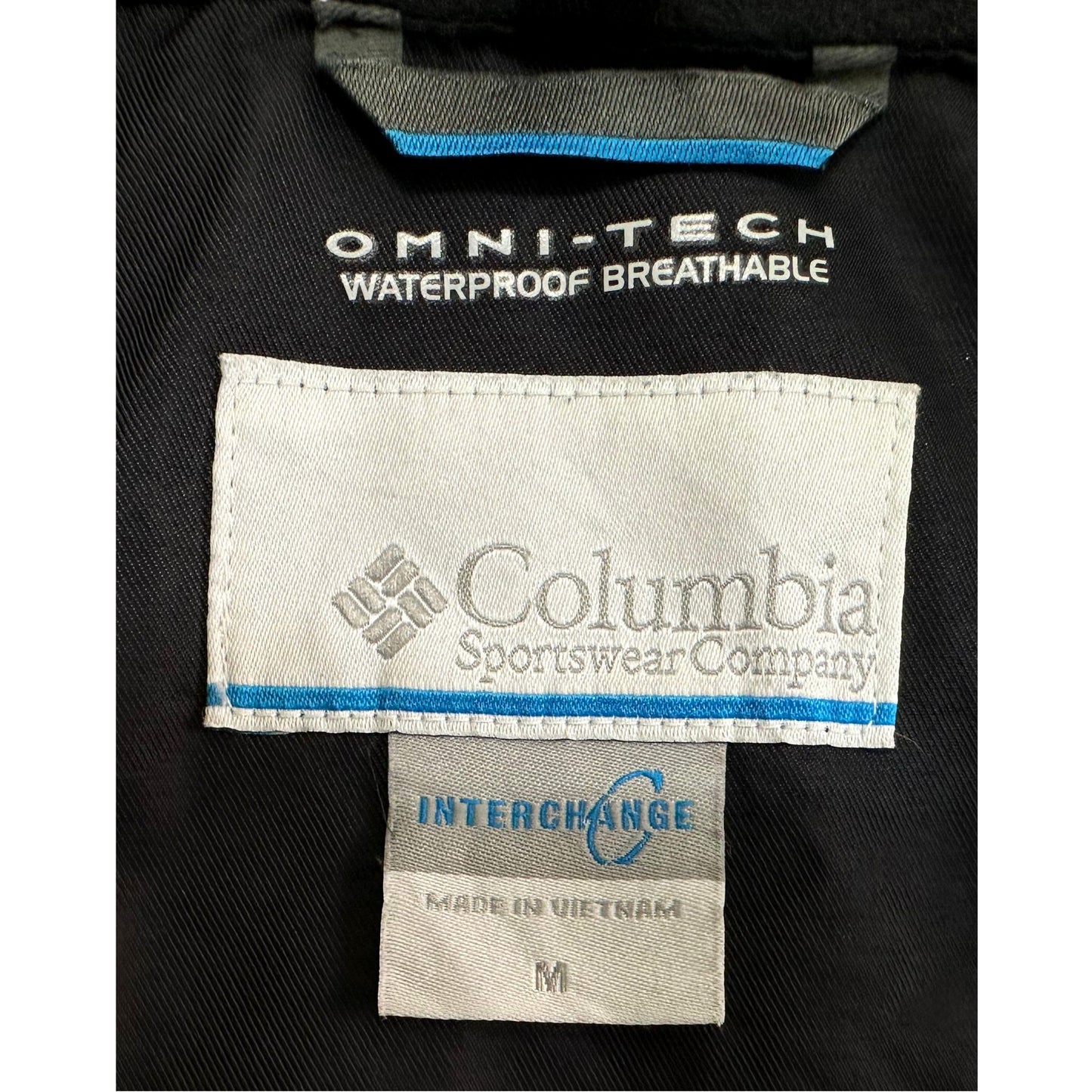 COLUMBIA BLACK SIZE- XL WINDBREAKER JACKET-