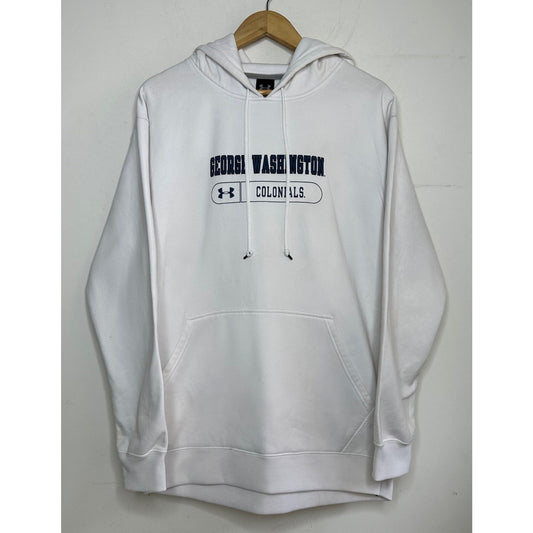 UNDER ARMOUR GEORGE WASHINGTON WHITE HOODIE SIZE Xl