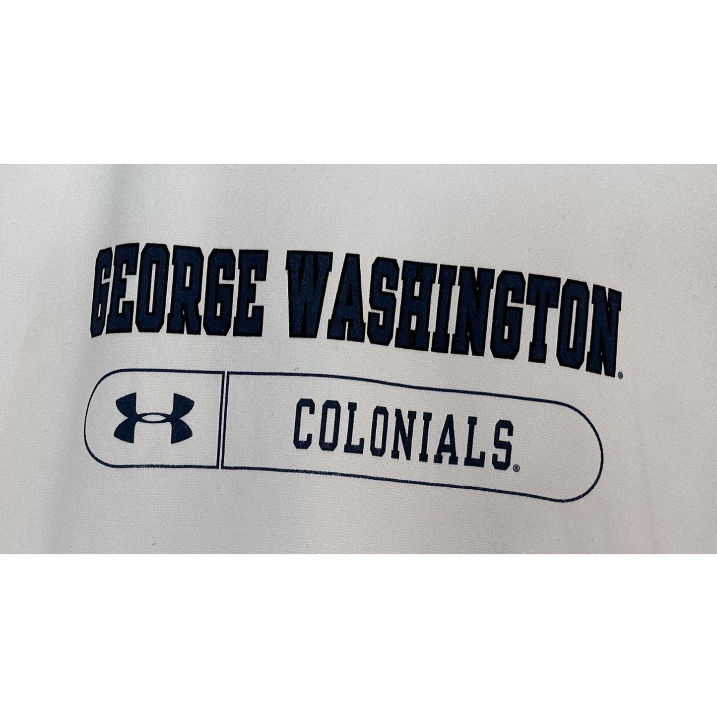 UNDER ARMOUR GEORGE WASHINGTON WHITE HOODIE SIZE Xl