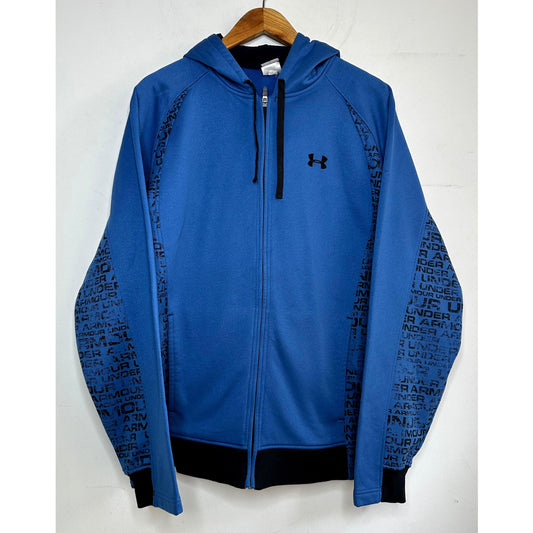UNDER ARMOUR  PRINT BLUE HOODIE SIZE XL