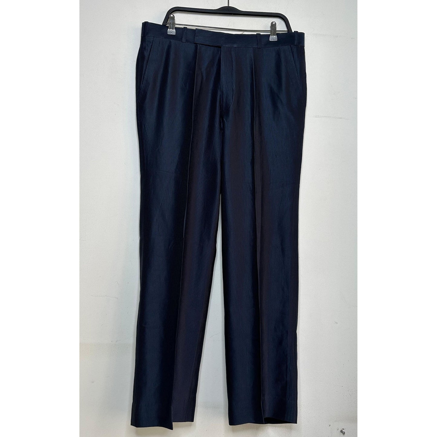 STRIPED SINGLE-BREASTED SLIM FIT 3-PIECE SUIT SET SIZE L