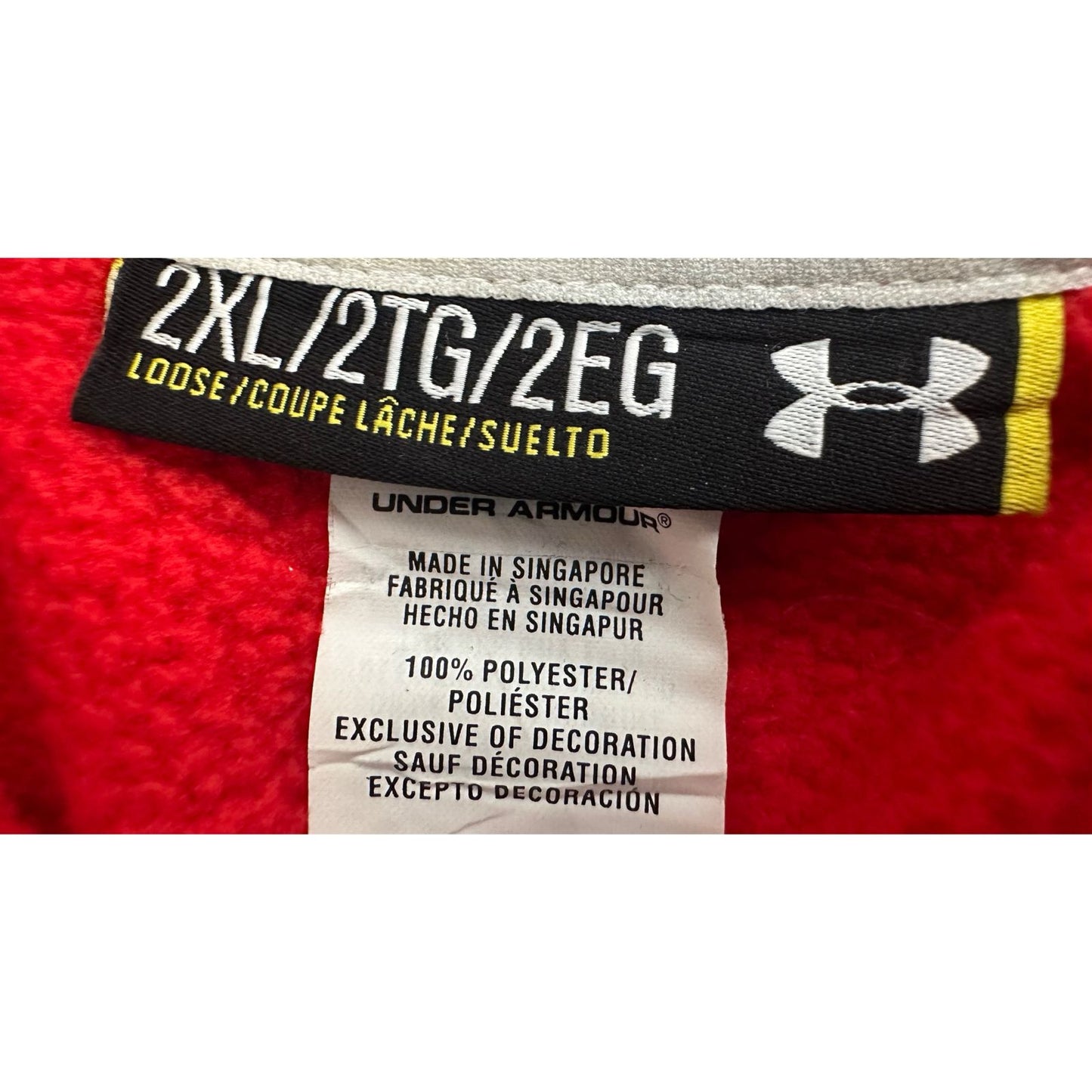 UNDER ARMOUR RED HOODIE SIZE XL