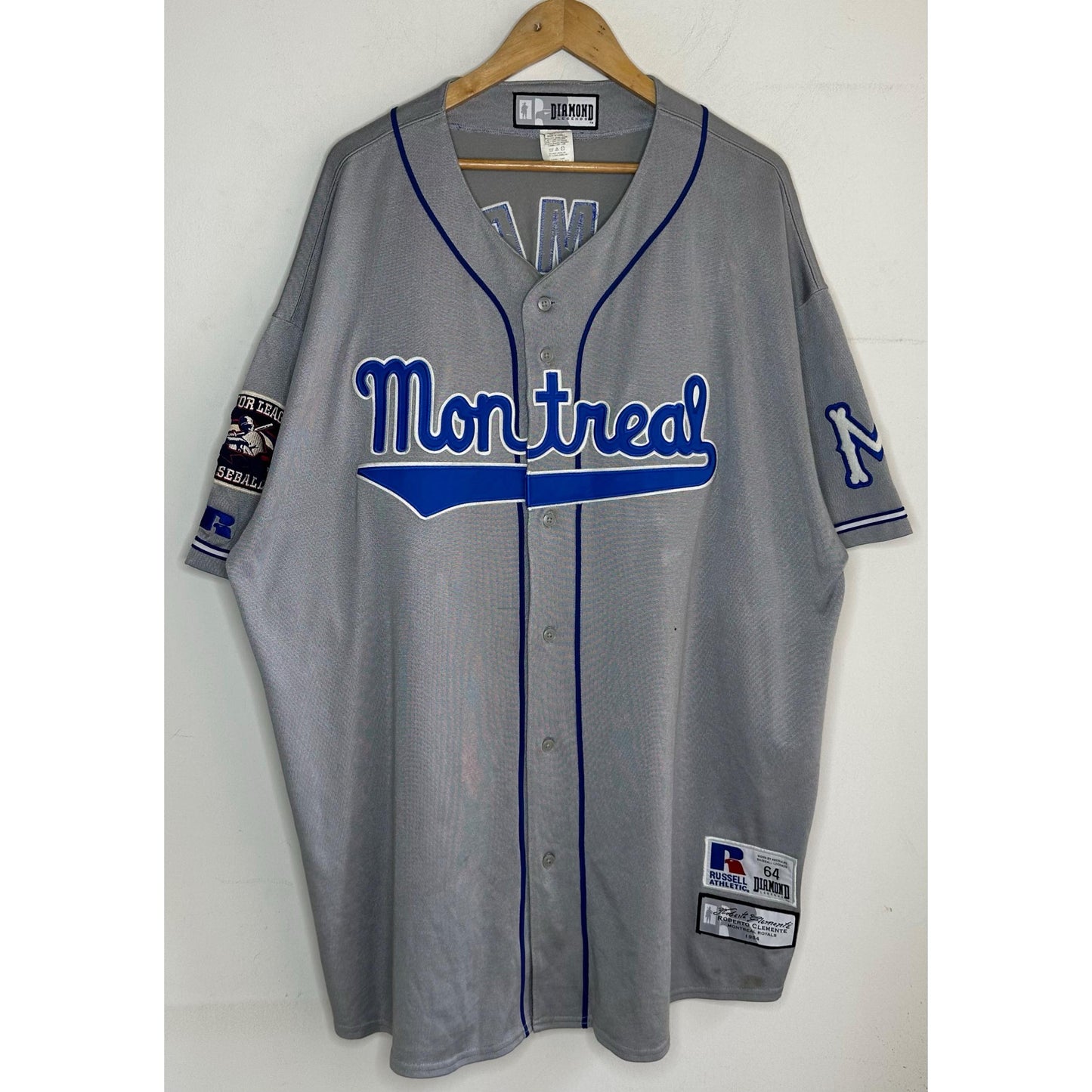 RUSSELL ATHLETIC MONTREAL CLEMENTE NO 21 SIZE-4XL BASEBALL JERSEYS