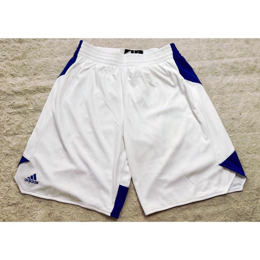 ADIDAS  WHITE BLUE PREMIUM SHORTS SIZE L