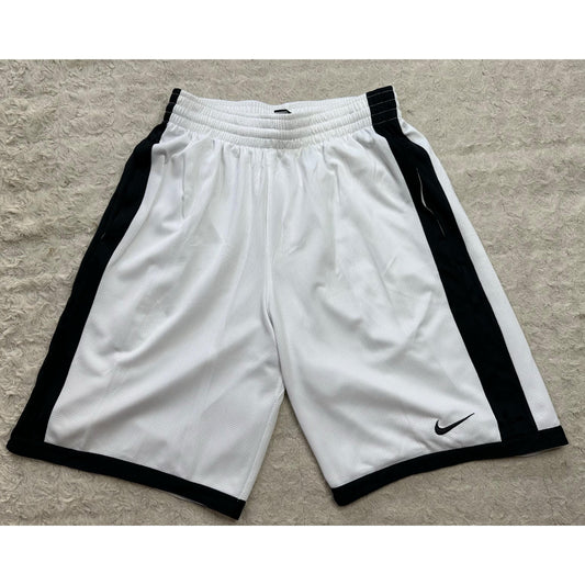 NIKE WHITE AND BLACK   PREMIUM SHORTS SIZE M
