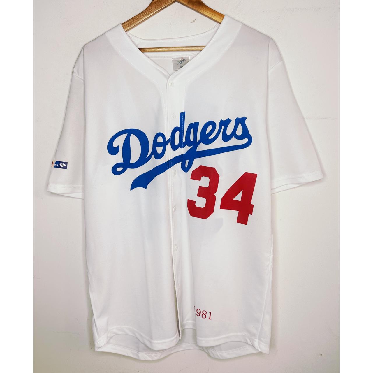 DODGERS 1981 VALENZUELA NO 34 SIZE-L BASEBALL JERSEYS