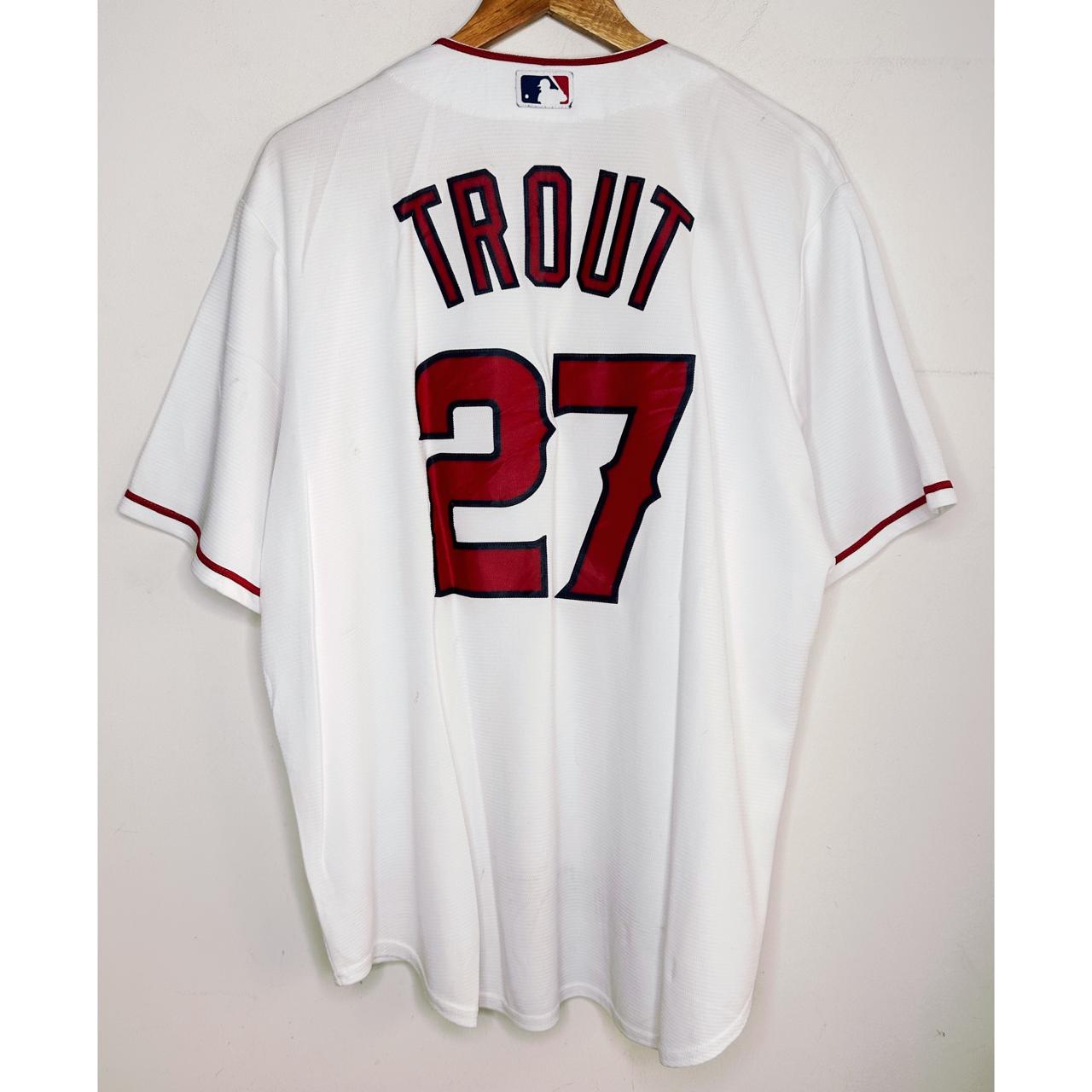 MAJESTIC ANGELS TROUT NO 27 SIZE-XL BASEBALL JERSEYS