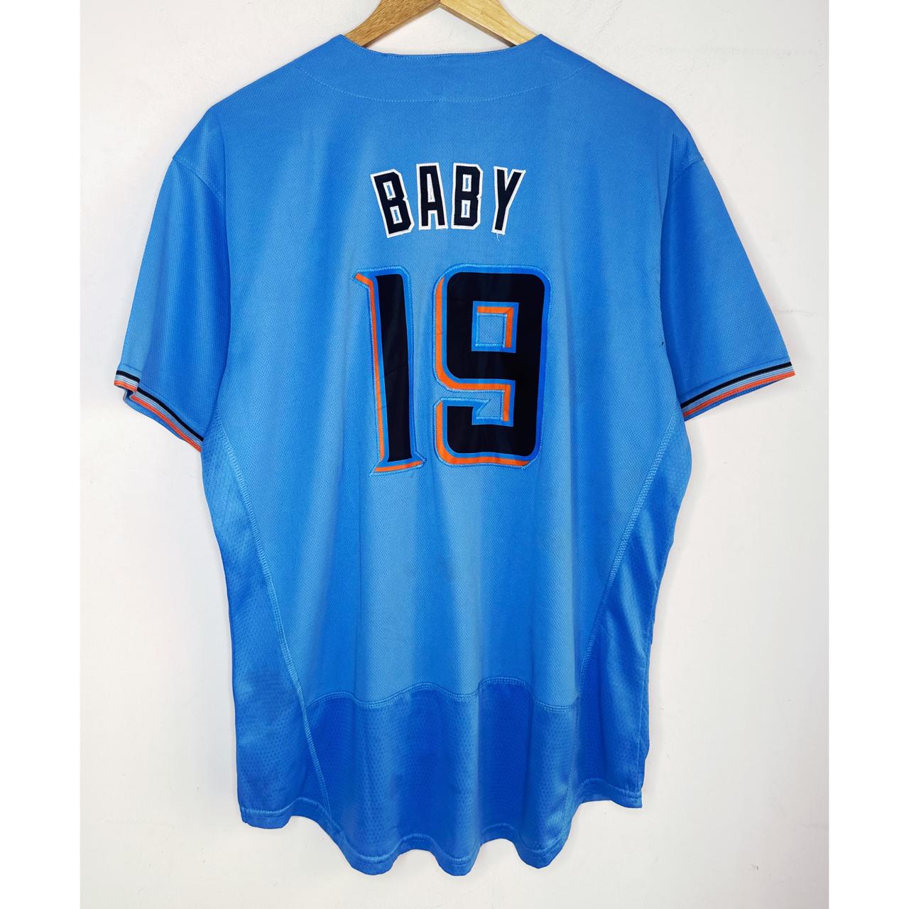 SKY BLUE BABY NO 19 SIZE-XL BASEBALL JERSEY-.