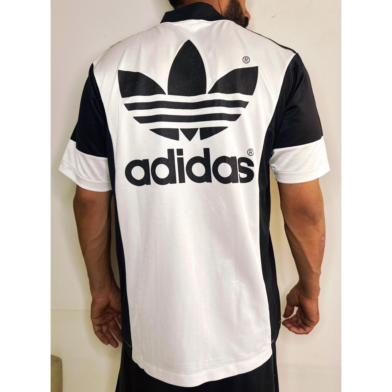 ADIDAS BLACK AND WHITE PREMIUM DRIFIT TEES SIZE L