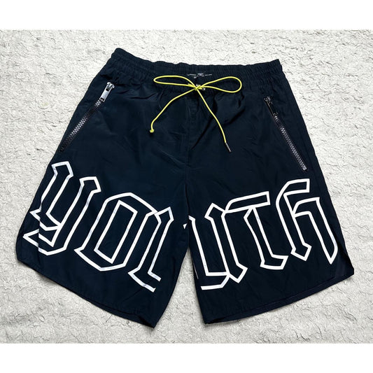 FOREVER 21 MEN′S SHORTS DIGITAL PRINT CASUAL LOOSE SPORTS SHORTS SIZE M