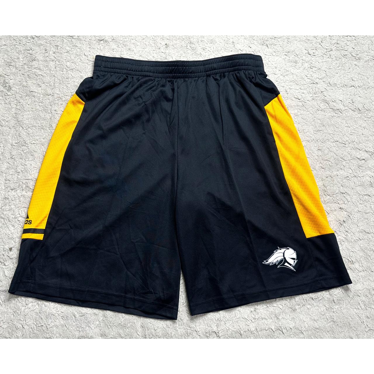 ADIDAS BLACK AND YELLOW PREMIUM CASUAL SHORT SIZE L