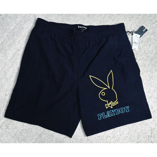 PLAYBOY BY PACSUN BLACK PREMIUM SHORTS SIZE L