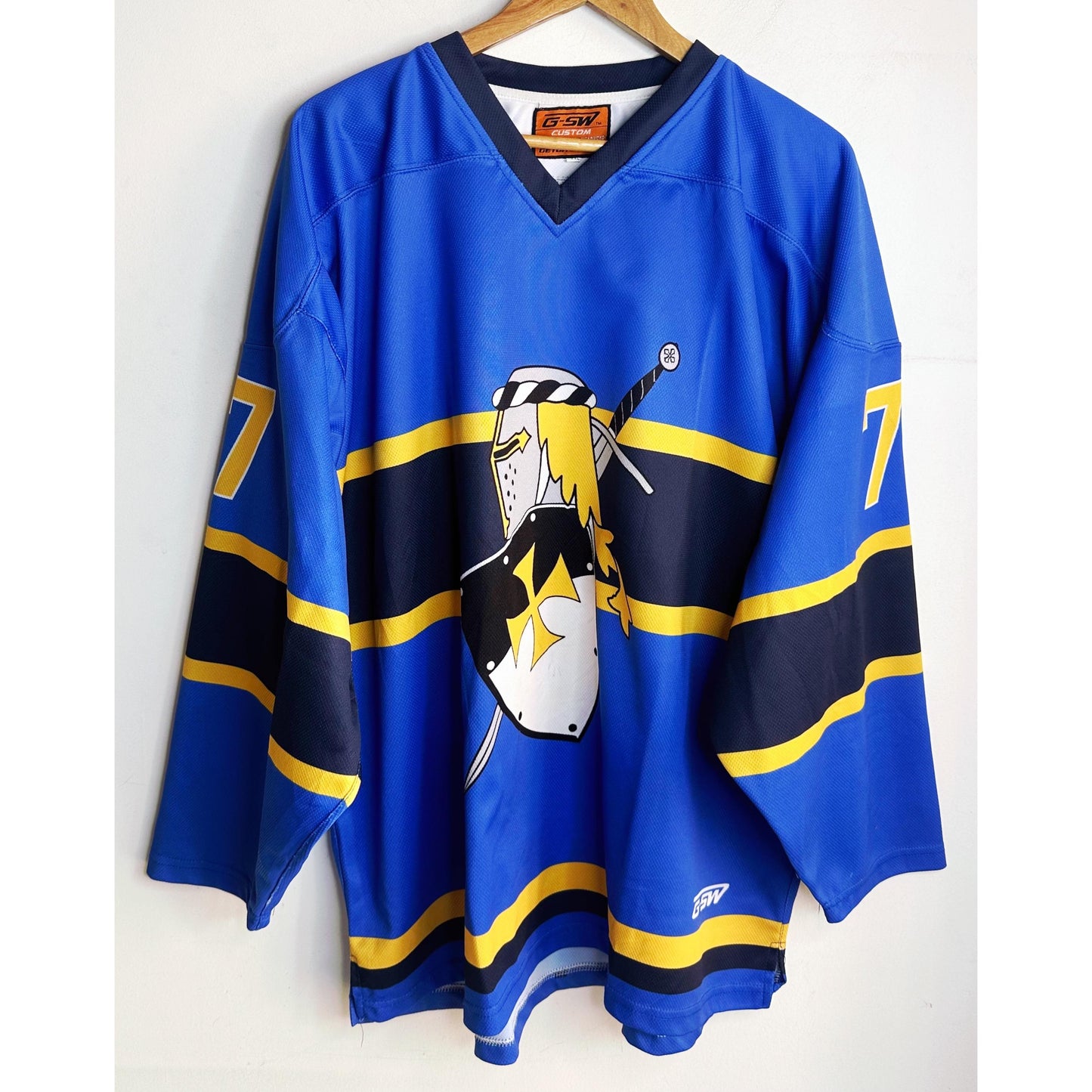 G-SW CUSTOM NO 77 SIZE- 3XL-ICE HOCKEY JERSEYS,