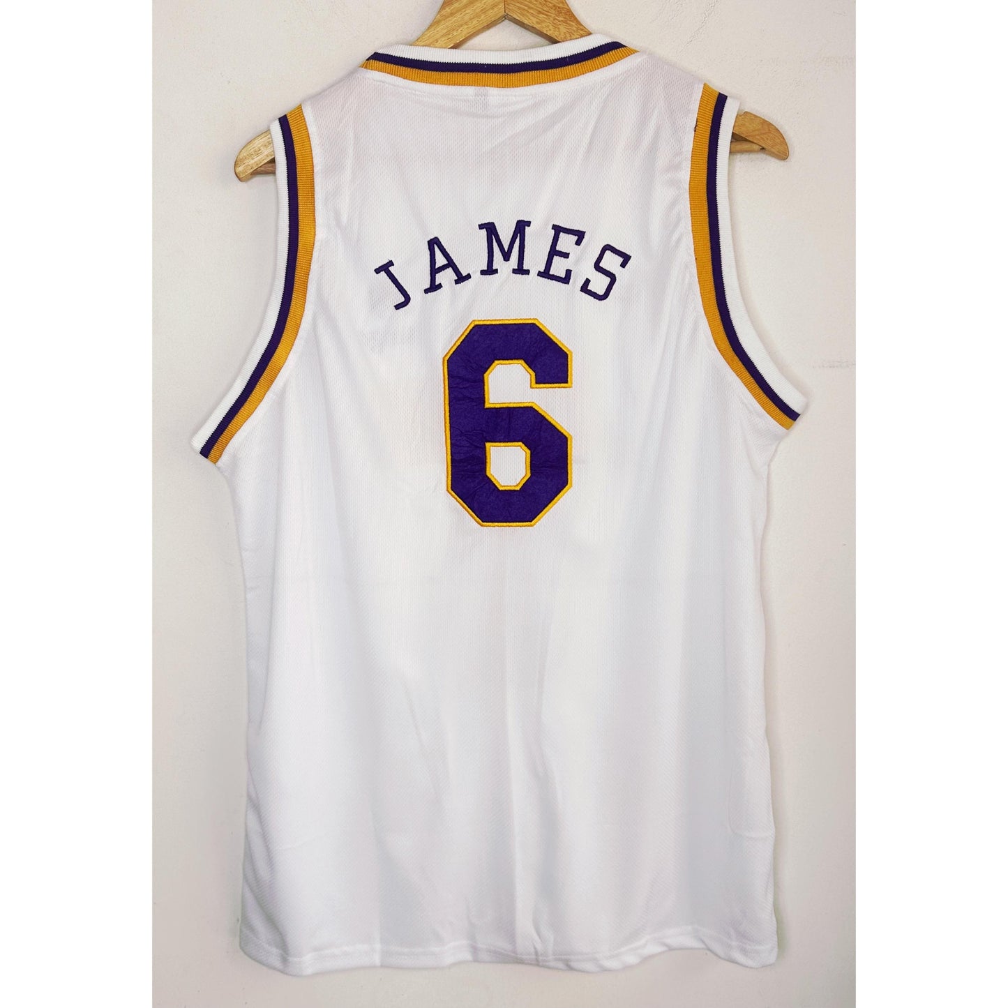 NIKE NBA WHITE LAKERS JAMES NO 6 BASKETBALL JERSEYS