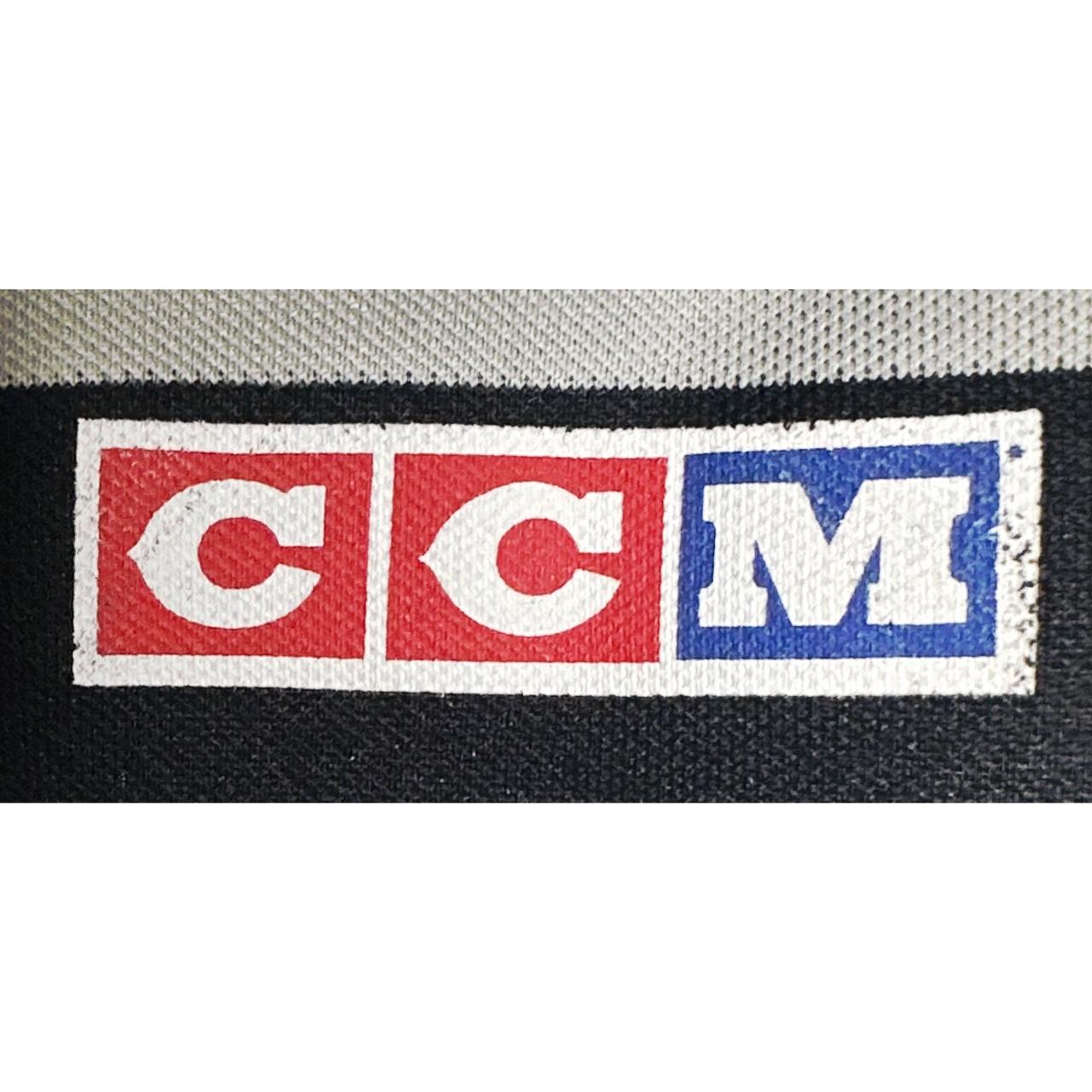 J.L. PERRON ULTRANE BLACK & WHITE LONG SLEEVE HOCKEY JERSEY – VINTAGE STYLE SIZE XL