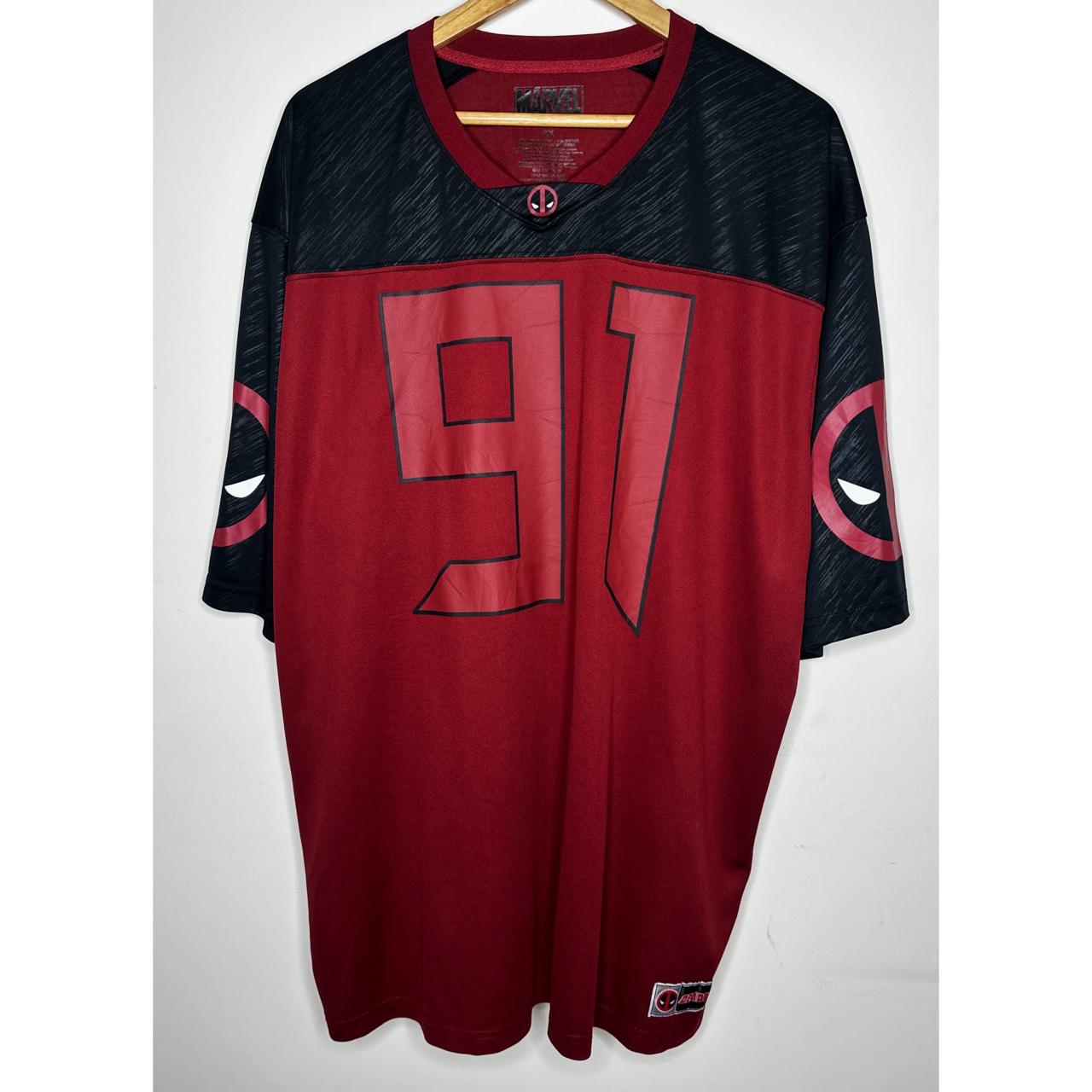 DEADPOOL MARVEL NO 91 SIZE-2XL NFL JERSEYS .