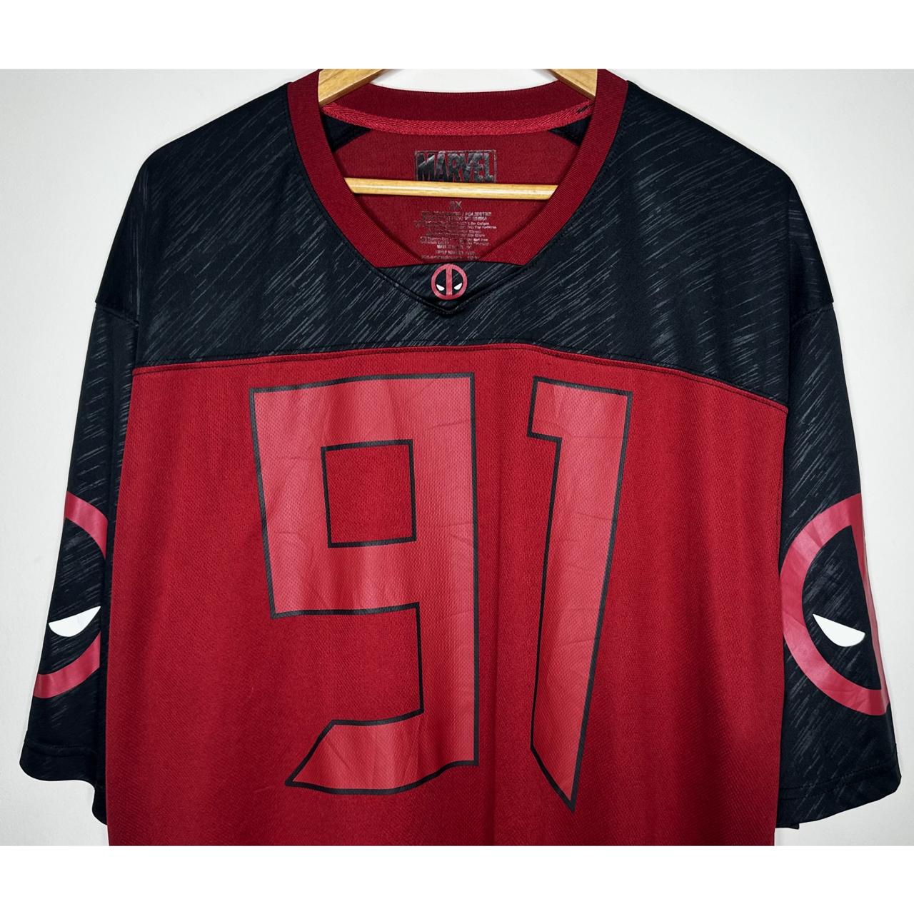 DEADPOOL MARVEL NO 91 SIZE-2XL NFL JERSEYS .