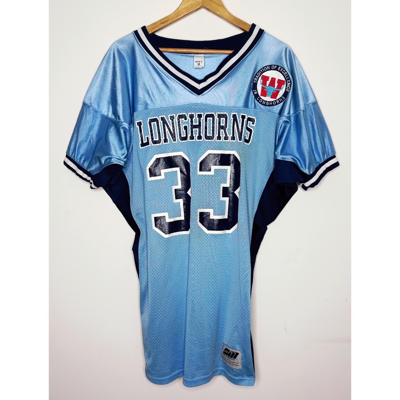 SM ATHLETICS LONGHORNS NO 33 SIZE-L NFL JERSEYS .
