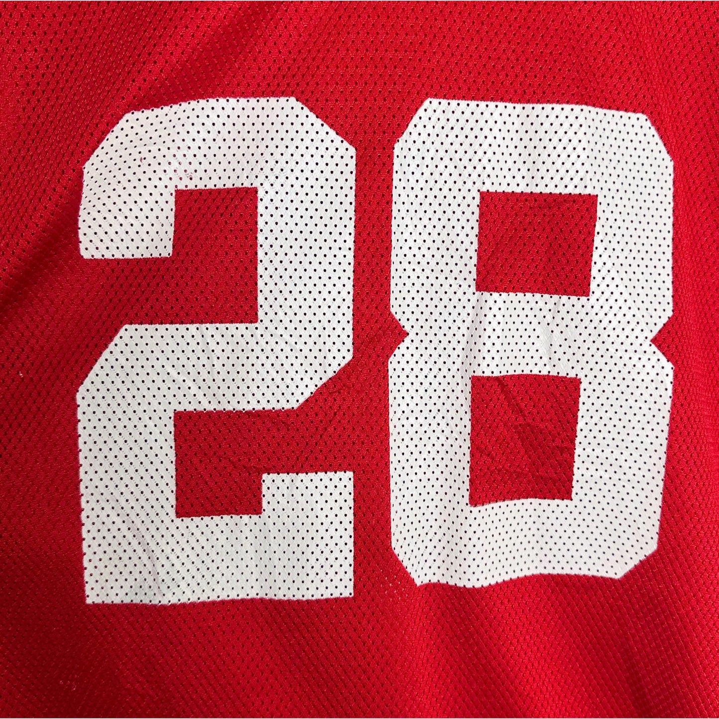 NCAA BADGERS NO 28 SIZE-XL NFL JERSEYS.