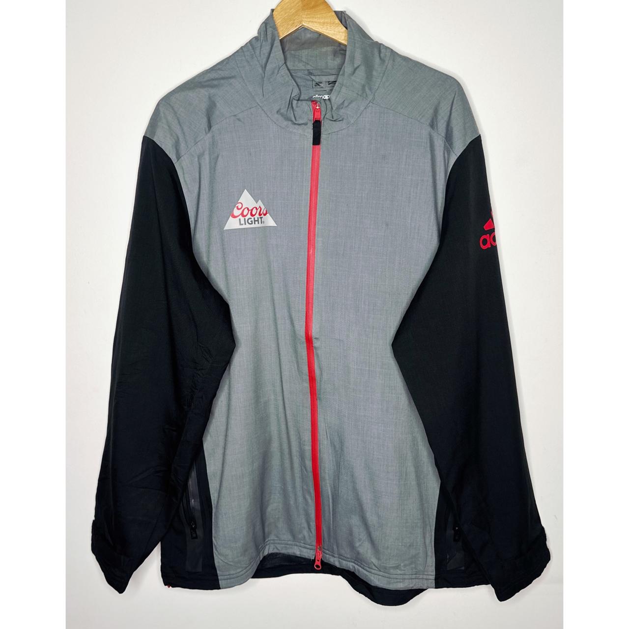ADIDAS COORS LIGHT LIGHTWEIGHT WINDBREAKER – BREATHABLE, WATER-RESISTANT JACKET FOR ACTIVE OUTDOOR WEAR SIZE 2XL -