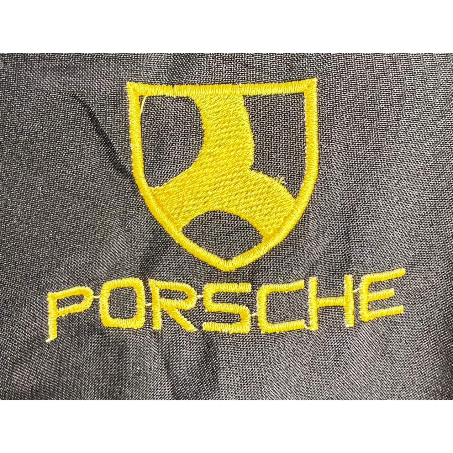 PORSCHE BLACK SPORTS JACKET FOR MEN – PREMIUM RACING STYLE ZIPPER JACKET BLACK YELLOW ( Waterproof)