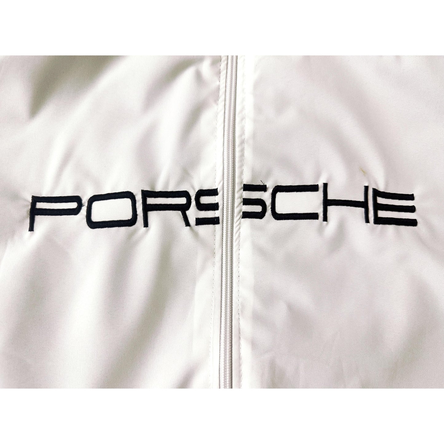 PORSCHE WHITE SPORTS JACKET FOR MEN – PREMIUM RACING STYLE FULL ZIPPER JACKET(Waterproof)