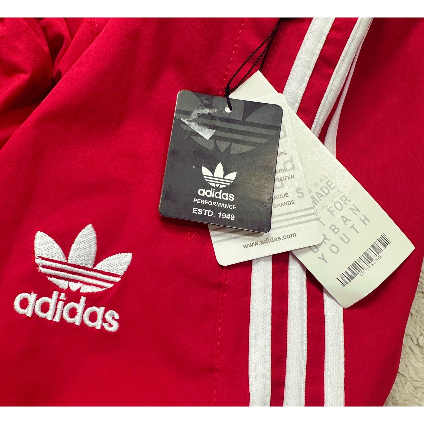 ADIDAS RED TRACK PANTS FOR MEN – CLASSIC THREE STRIPES SPORTSWEAR TRACK