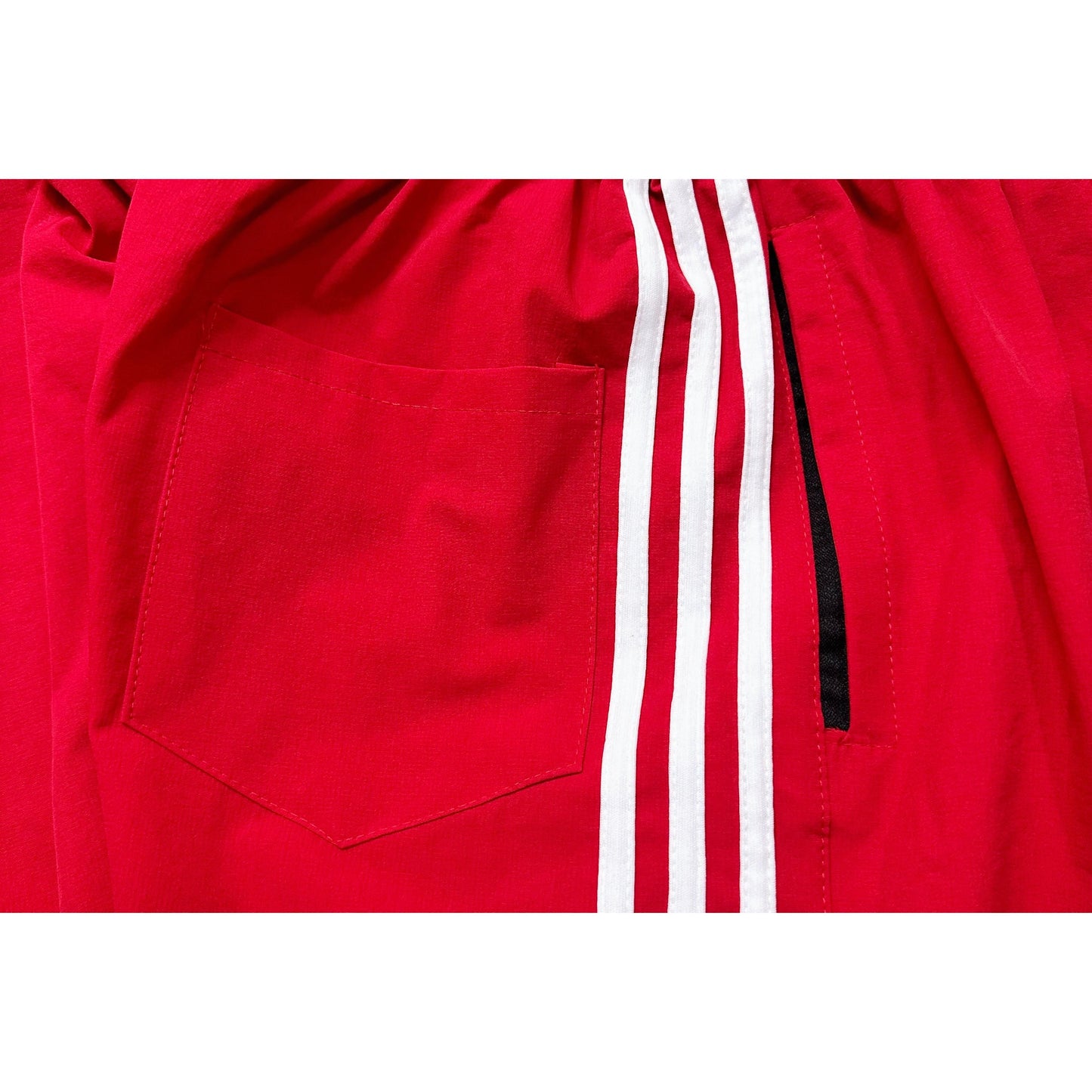 ADIDAS RED TRACK PANTS FOR MEN – CLASSIC THREE STRIPES SPORTSWEAR TRACK