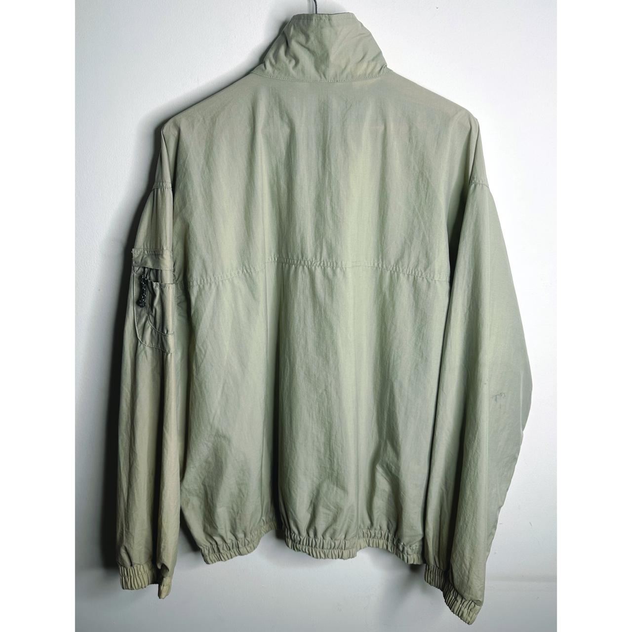 COLUMBIA SPORTSWEAR COMPANY MEN'S LIGHT GREEN FULL-ZIP JACKET WITH ARM POCKET