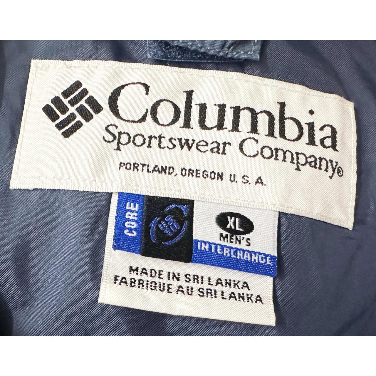 COLUMBIA SPORTSWEAR COMPANY MEN'S BLUE INTERCHANGE JACKET WITH WHITE STRIPE DETAIL SIZE 3XL