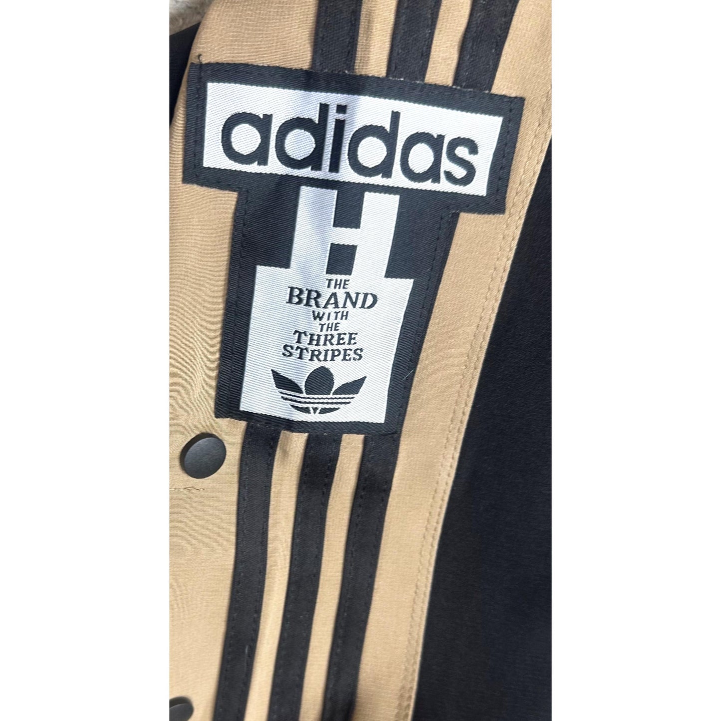 ADIDAS MEN'S BLACK TRACK PANTS WITH SIDE BUTTONS | CLASSIC THREE STRIPES CASUAL SPORTSWEAR TROUSERS