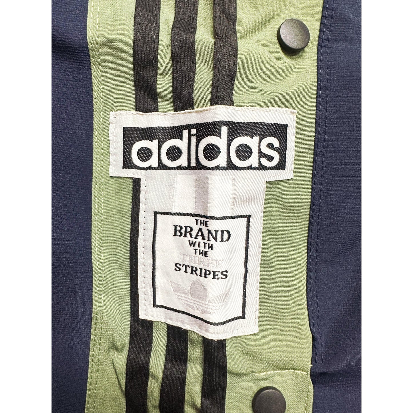 ADIDAS MEN'S BLUE TRACK PANTS WITH SIDE BUTTONS | CLASSIC THREE STRIPES CASUAL SPORTSWEAR TROUSERS