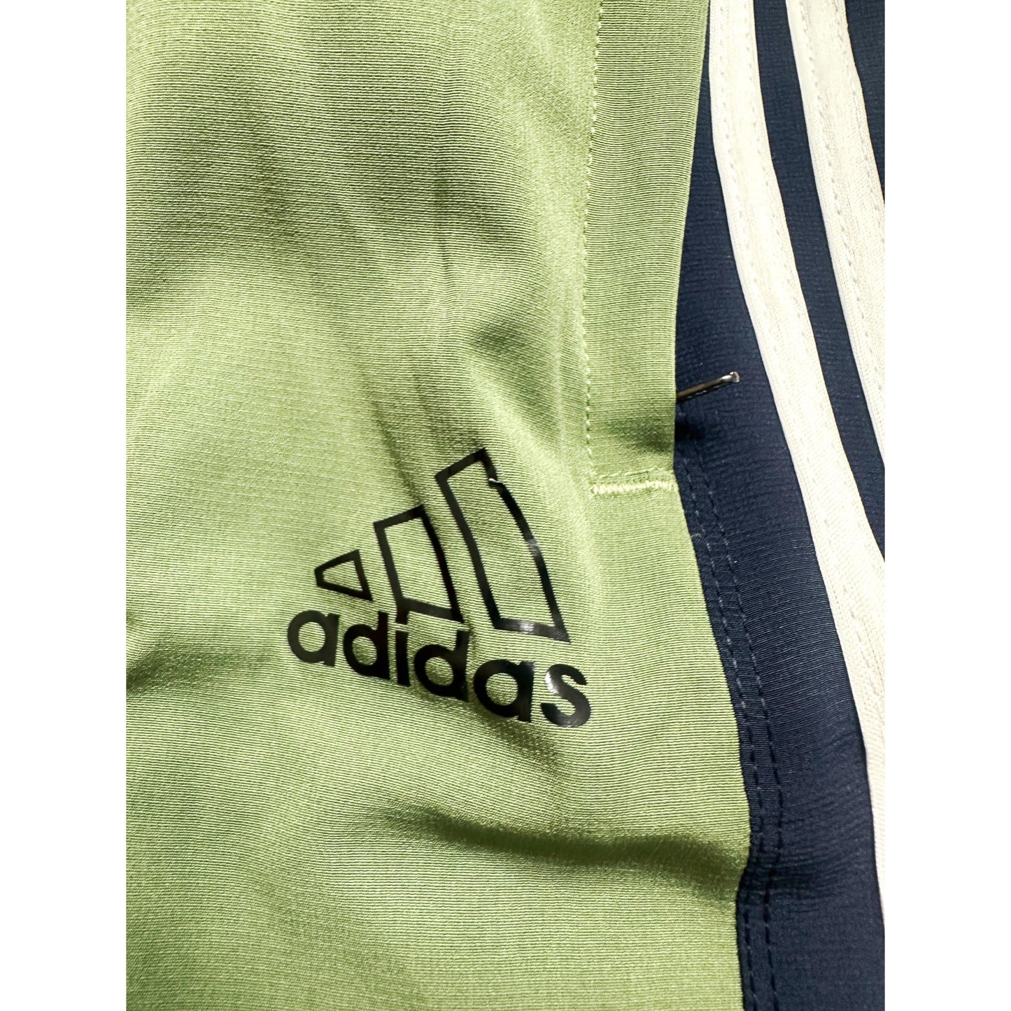 ADIDAS MEN'S GREEN TRACK PANTS WITH SIDE BUTTONS | CLASSIC THREE STRIPES CASUAL SPORTSWEAR TROUSERS